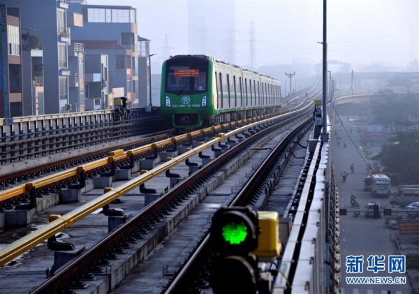 （国际）（1）中企承建越南首条城市轻轨开始试运行
