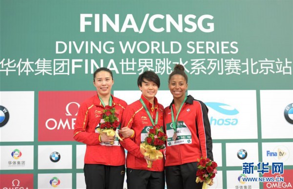 （体育）（1）跳水——国际泳联世界系列赛（北京站）：中国选手包揽女子三米板冠亚军