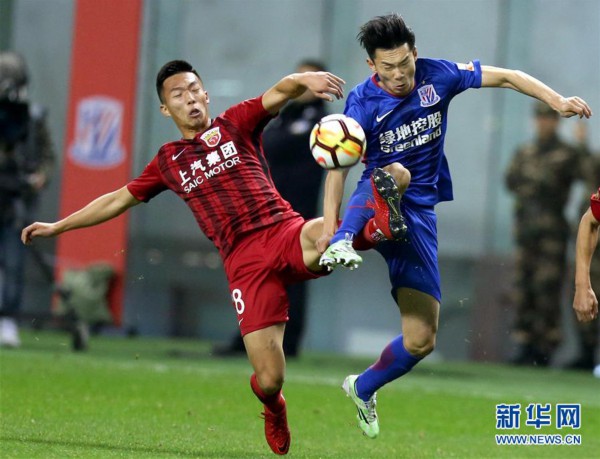 （体育）（8）足球——中超联赛：上海绿地申花不敌上海上港