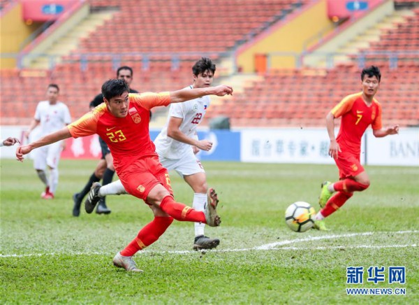 （体育）（3）足球——U23亚锦赛预选赛：中国国奥队胜菲律宾队