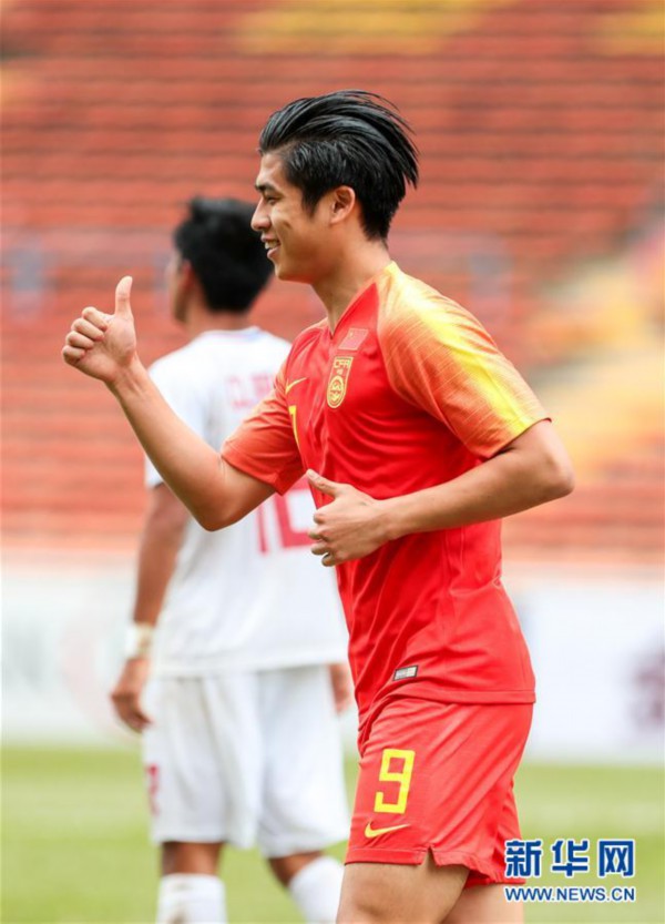（体育）（1）足球——U23亚锦赛预选赛：中国国奥队胜菲律宾队