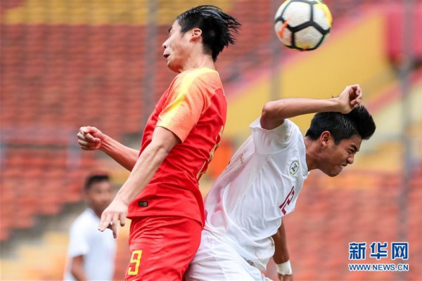 （体育）（4）足球——U23亚锦赛预选赛：中国国奥队胜菲律宾队