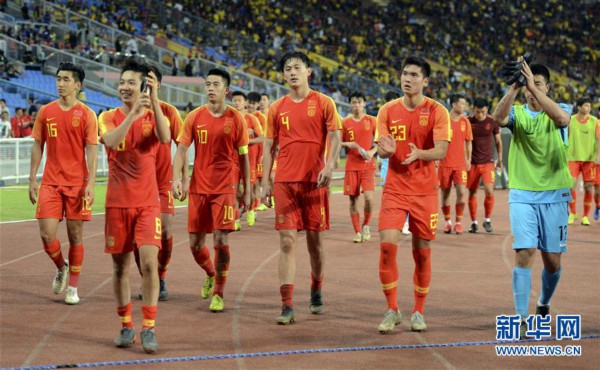 （体育）（12）足球——U23亚锦赛预选赛：中国国奥平马来西亚国奥
