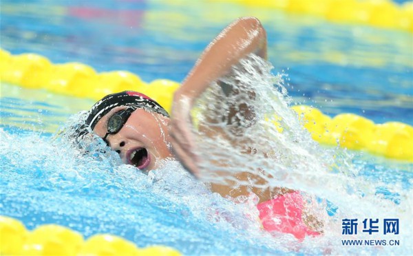 （体育）（11）游泳——全国冠军赛：王简嘉禾800米自由泳创亚洲新纪录
