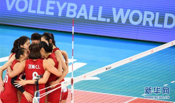 （体育）（10）排球——世界女排联赛江门站：中国队胜波兰队