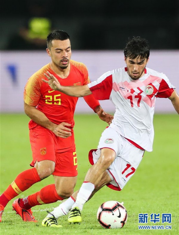 （体育）（1）足球——热身赛：中国胜塔吉克斯坦