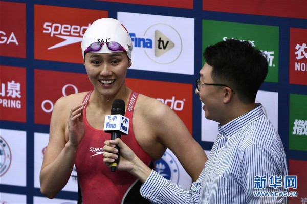 （体育）（4）游泳——世界杯：刘湘打破女子50米仰泳世界杯纪录夺冠
