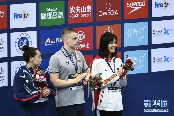 （体育）（5）游泳——世界杯：刘湘打破女子50米仰泳世界杯纪录夺冠