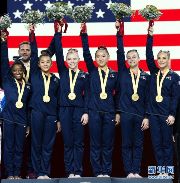 （体育）（4）体操——世锦赛女子团体决赛：美国队获冠军
