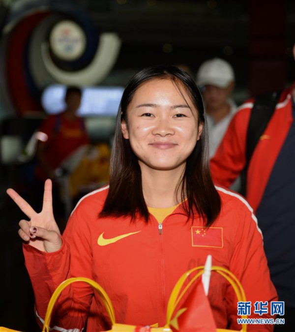 （体育）（4）田径——世锦赛：中国队部分成员回国
