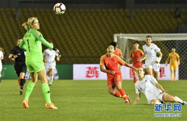 （体育）（17）足球——永川国际女足锦标赛：中国队胜新西兰队