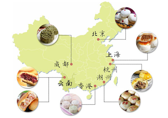 别样中秋味 中国月饼地图